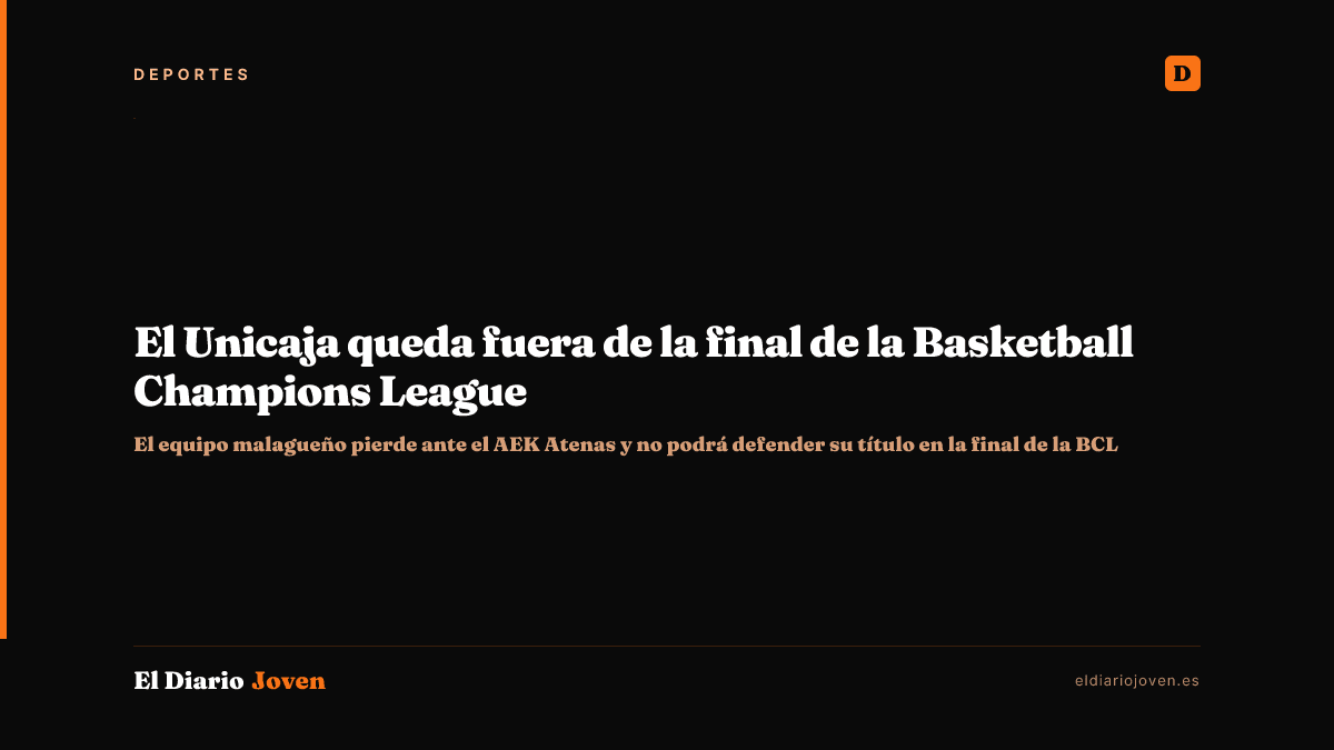 El Unicaja queda fuera de la final de la Basketball Champions League