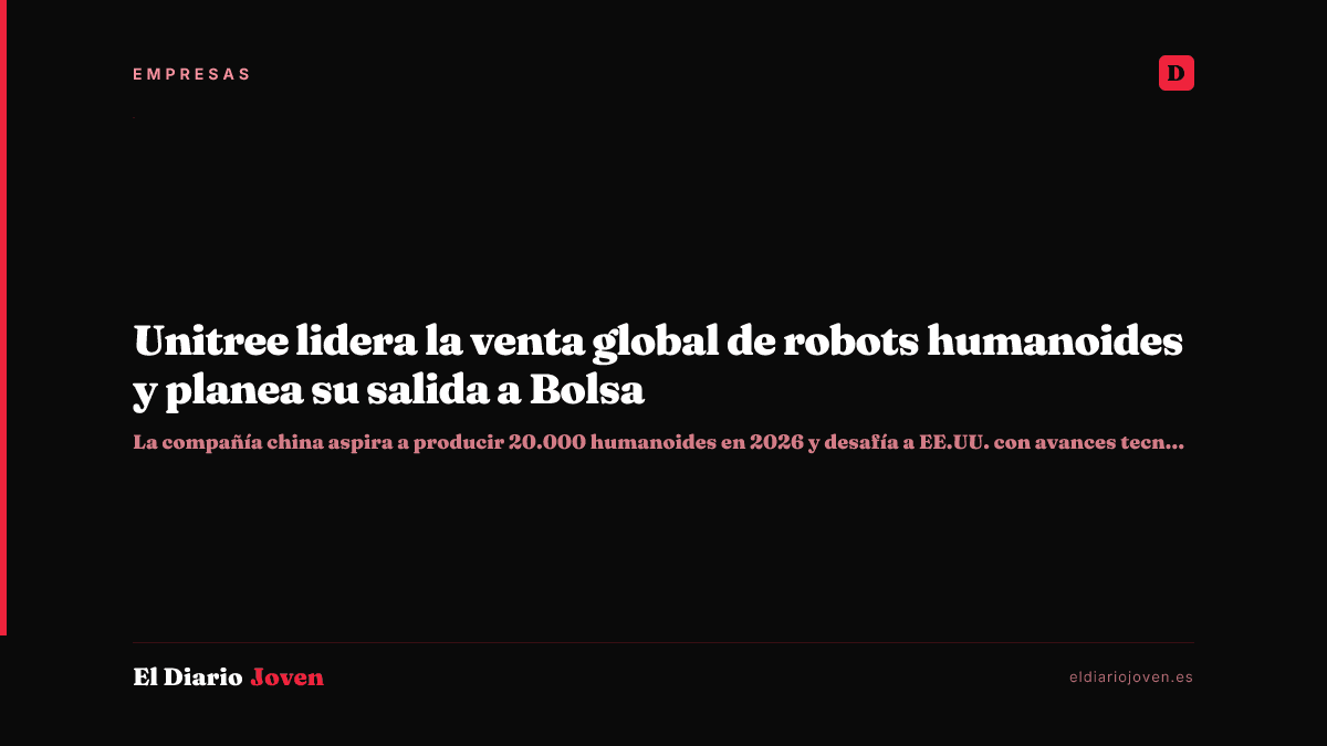 Unitree lidera la venta global de robots humanoides y planea su salida a Bolsa