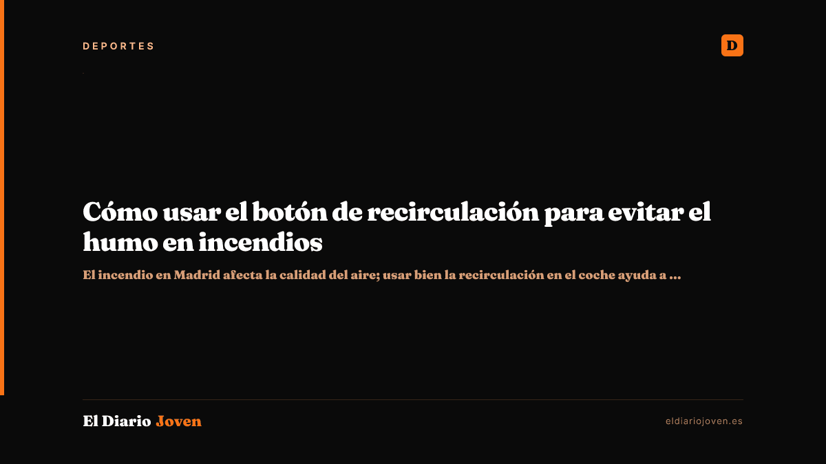 Cómo usar el botón de recirculación para evitar el humo en incendios