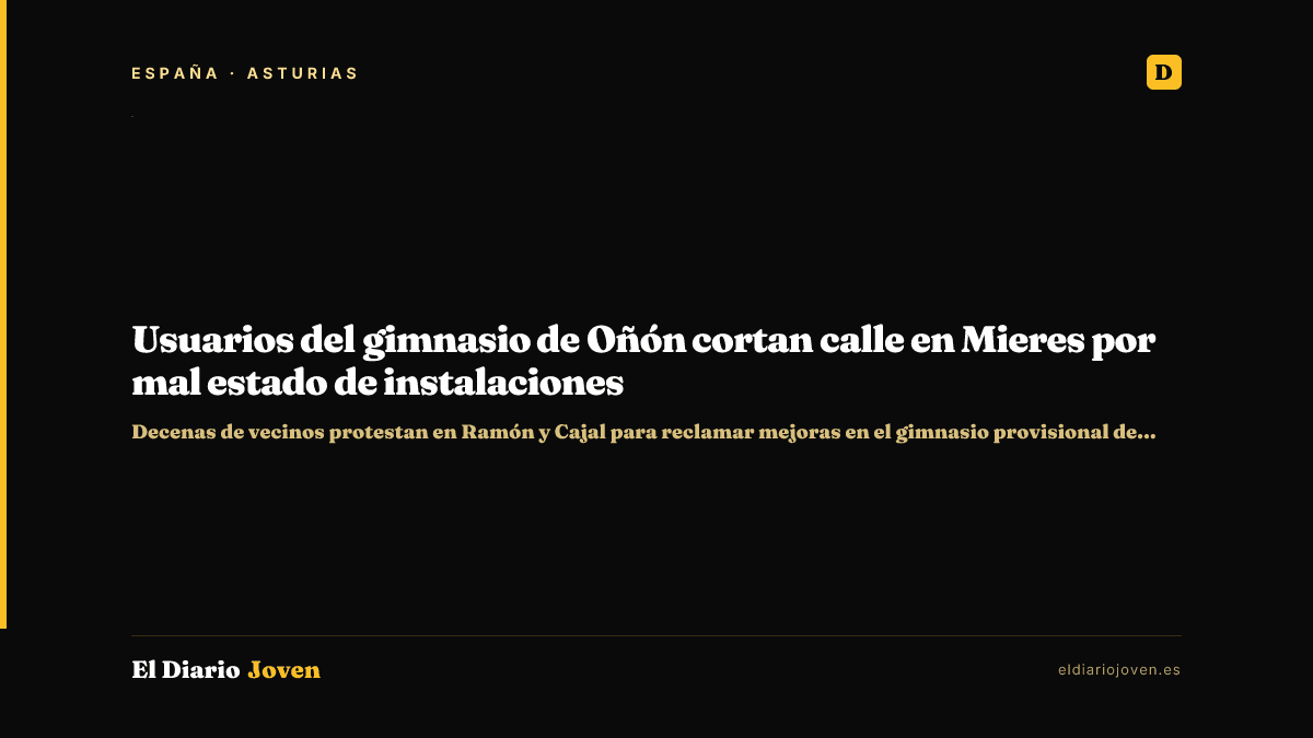 Usuarios del gimnasio de Oñón cortan calle en Mieres por mal estado de instalaciones