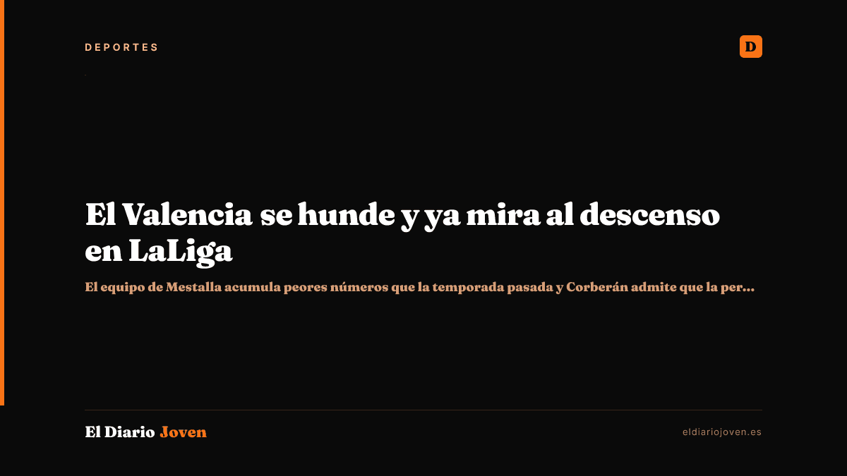 El Valencia se hunde y ya mira al descenso en LaLiga