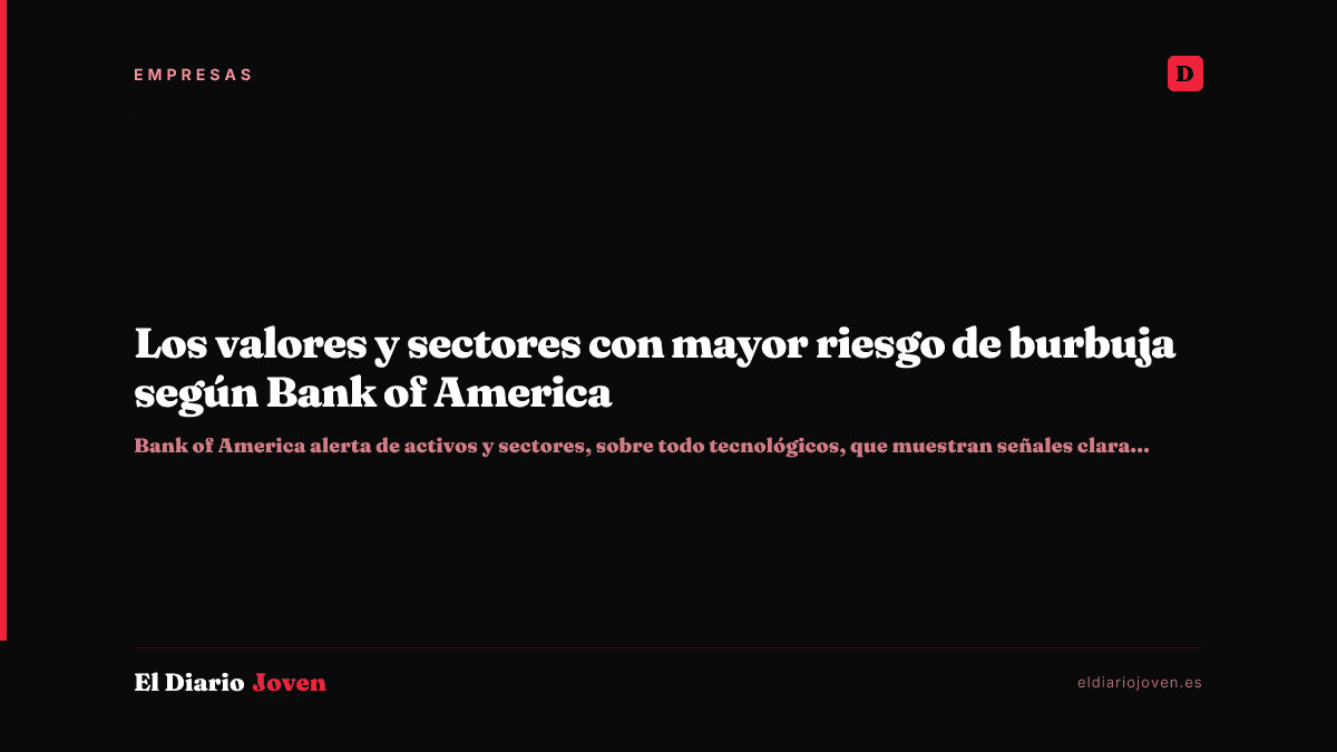 Los valores y sectores con mayor riesgo de burbuja según Bank of America
