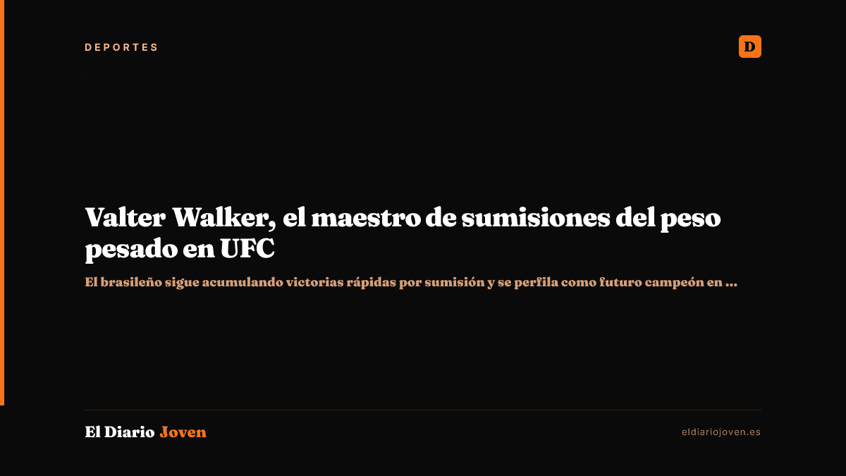Valter Walker, el maestro de sumisiones del peso pesado en UFC