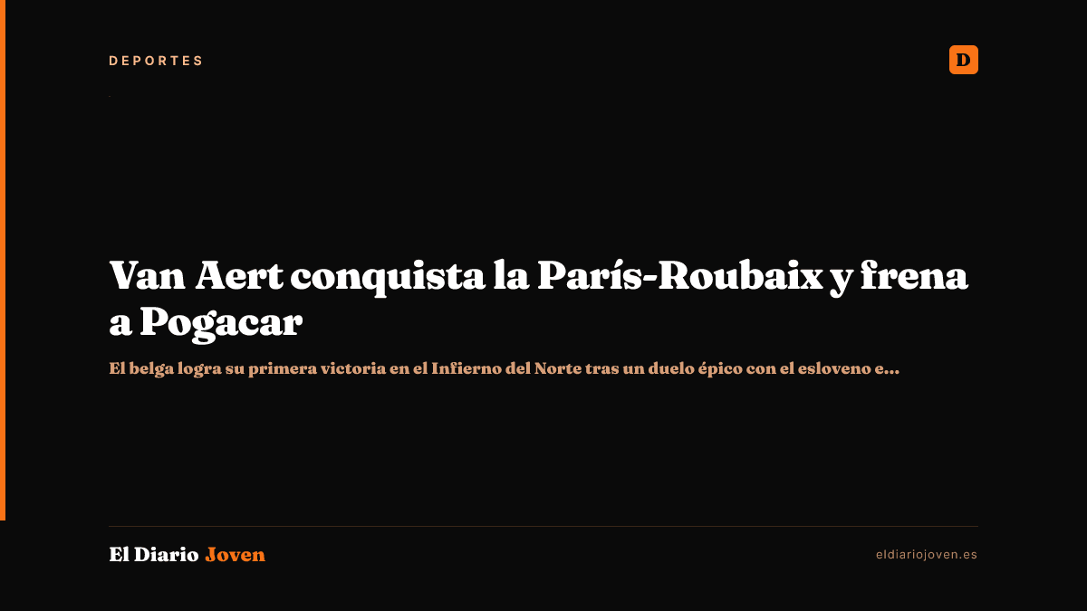 Van Aert conquista la París-Roubaix y frena a Pogacar