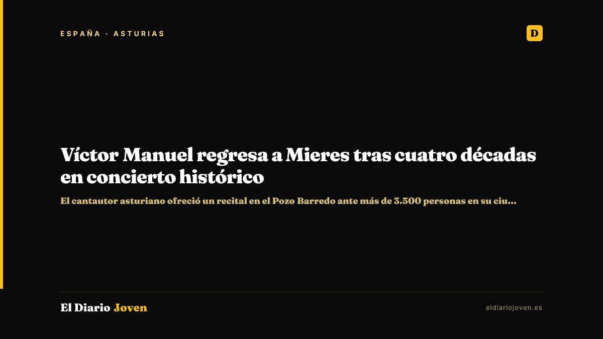 Víctor Manuel regresa a Mieres tras cuatro décadas en concierto histórico