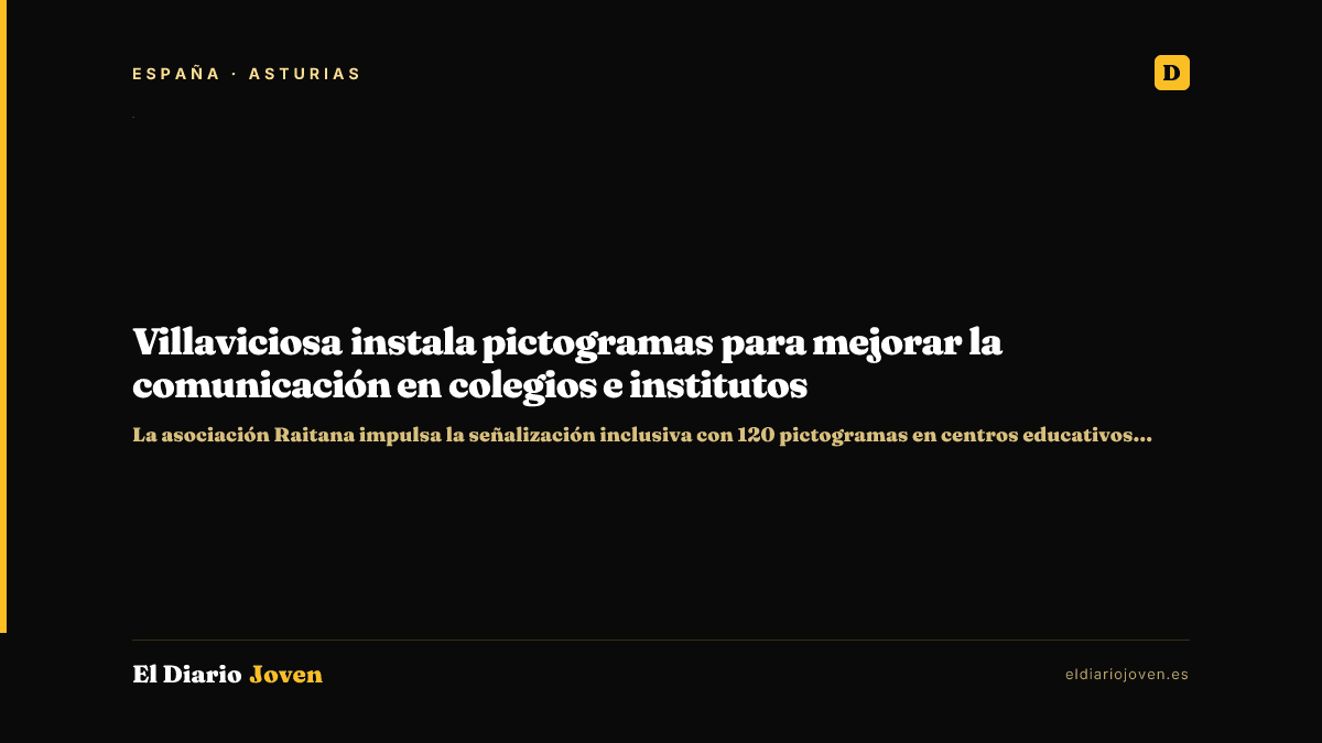 Villaviciosa instala pictogramas para mejorar la comunicación en colegios e institutos