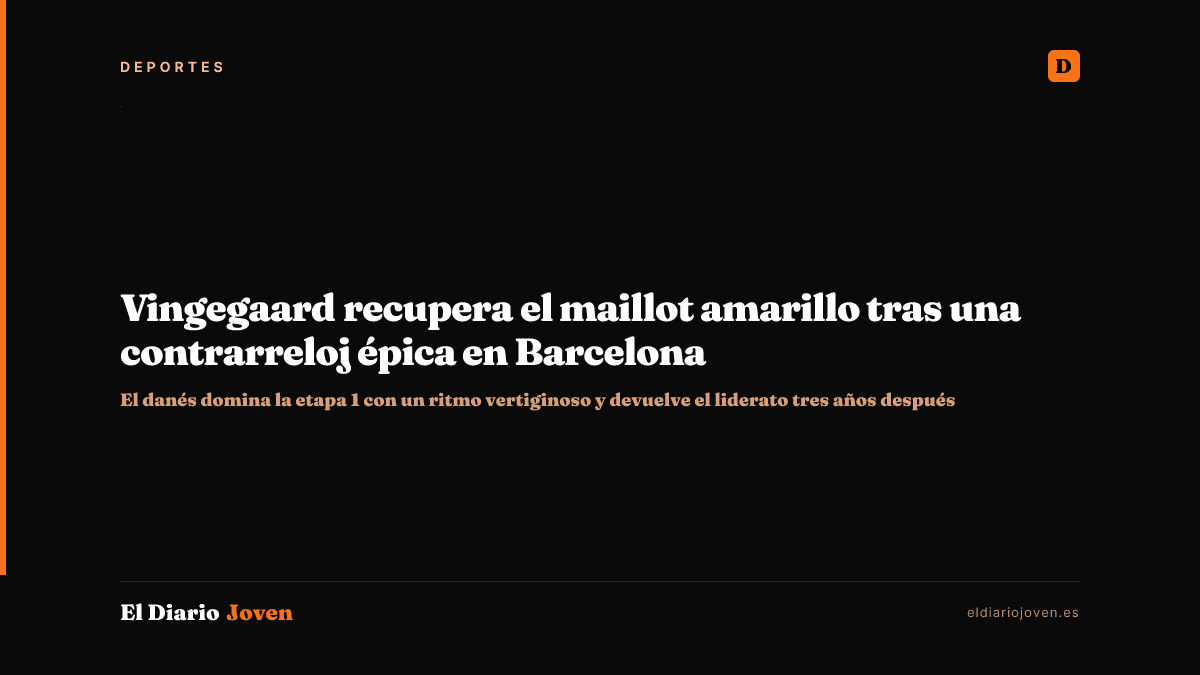 Vingegaard recupera el maillot amarillo tras una contrarreloj épica en Barcelona