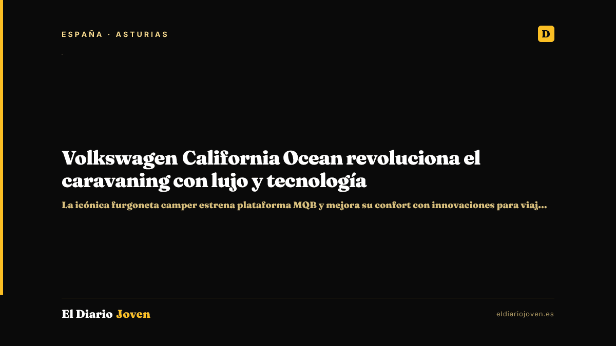 Volkswagen California Ocean revoluciona el caravaning con lujo y tecnología