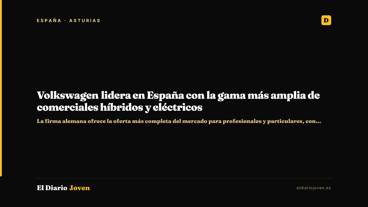 Volkswagen lidera en España con la gama más amplia de comerciales híbridos y eléctricos