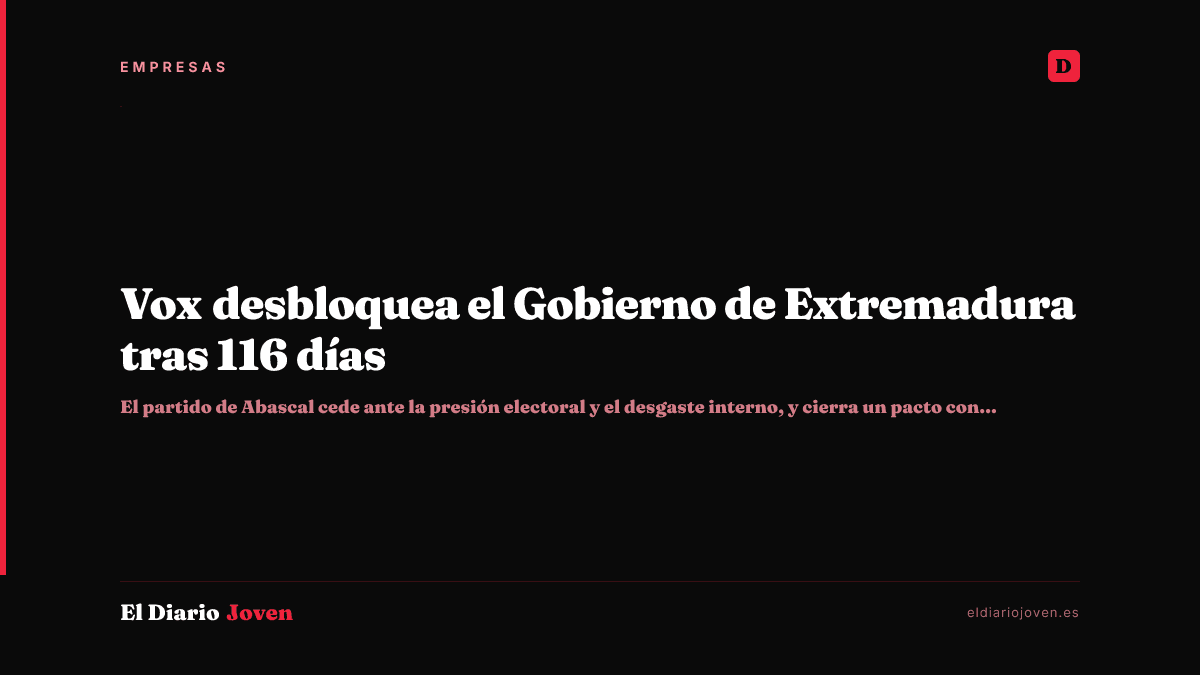 Vox desbloquea el Gobierno de Extremadura tras 116 días