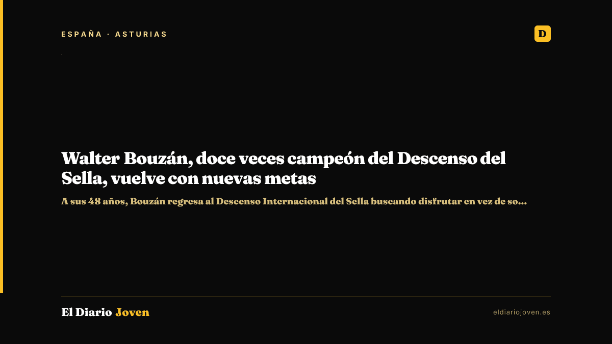 Walter Bouzán, doce veces campeón del Descenso del Sella, vuelve con nuevas metas