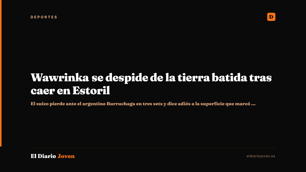Wawrinka se despide de la tierra batida tras caer en Estoril