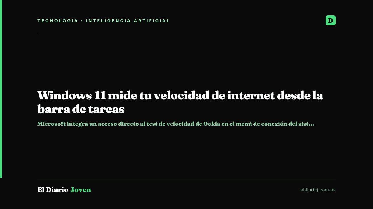 Windows 11 mide tu velocidad de internet desde la barra de tareas