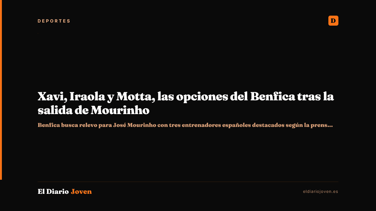 Xavi, Iraola y Motta, las opciones del Benfica tras la salida de Mourinho