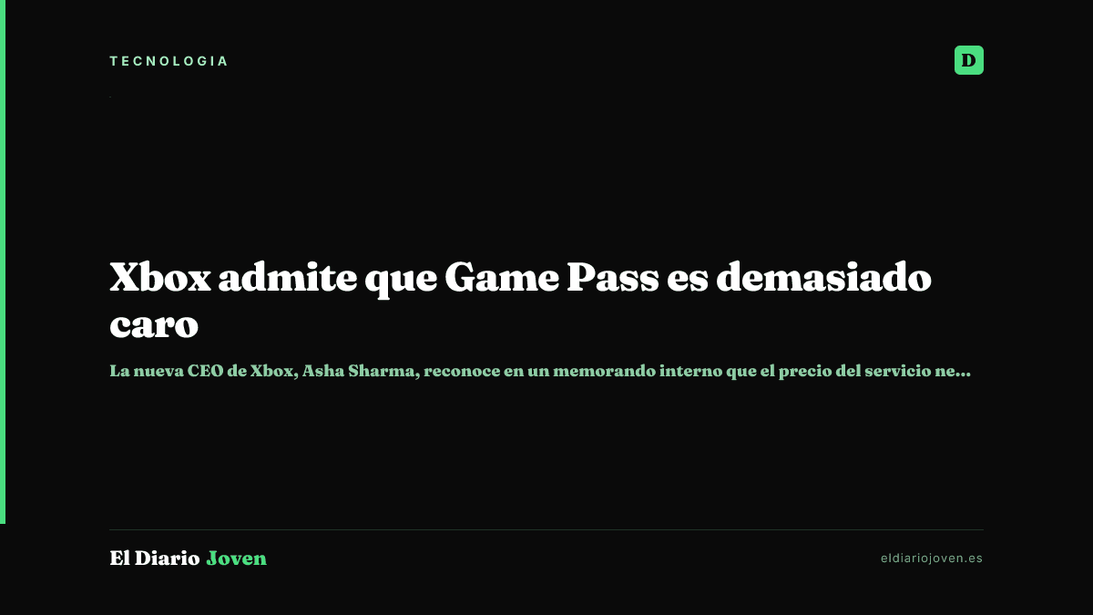 Xbox admite que Game Pass es demasiado caro