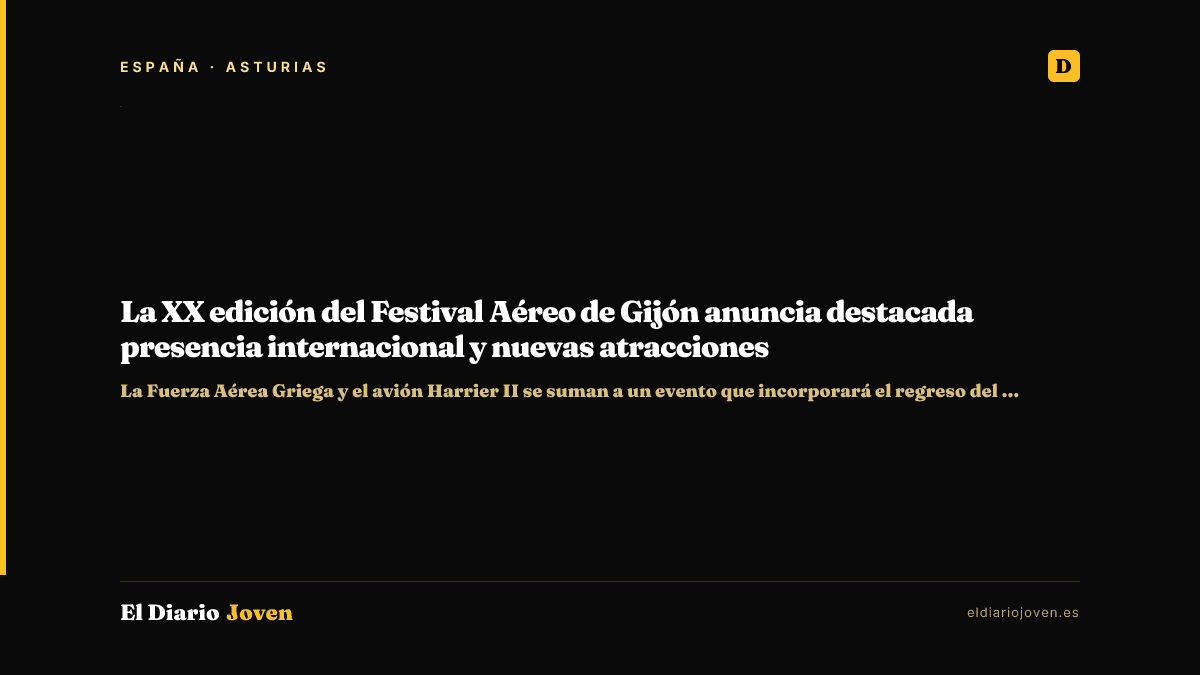 La XX edición del Festival Aéreo de Gijón anuncia destacada presencia internacional y nuevas atracciones