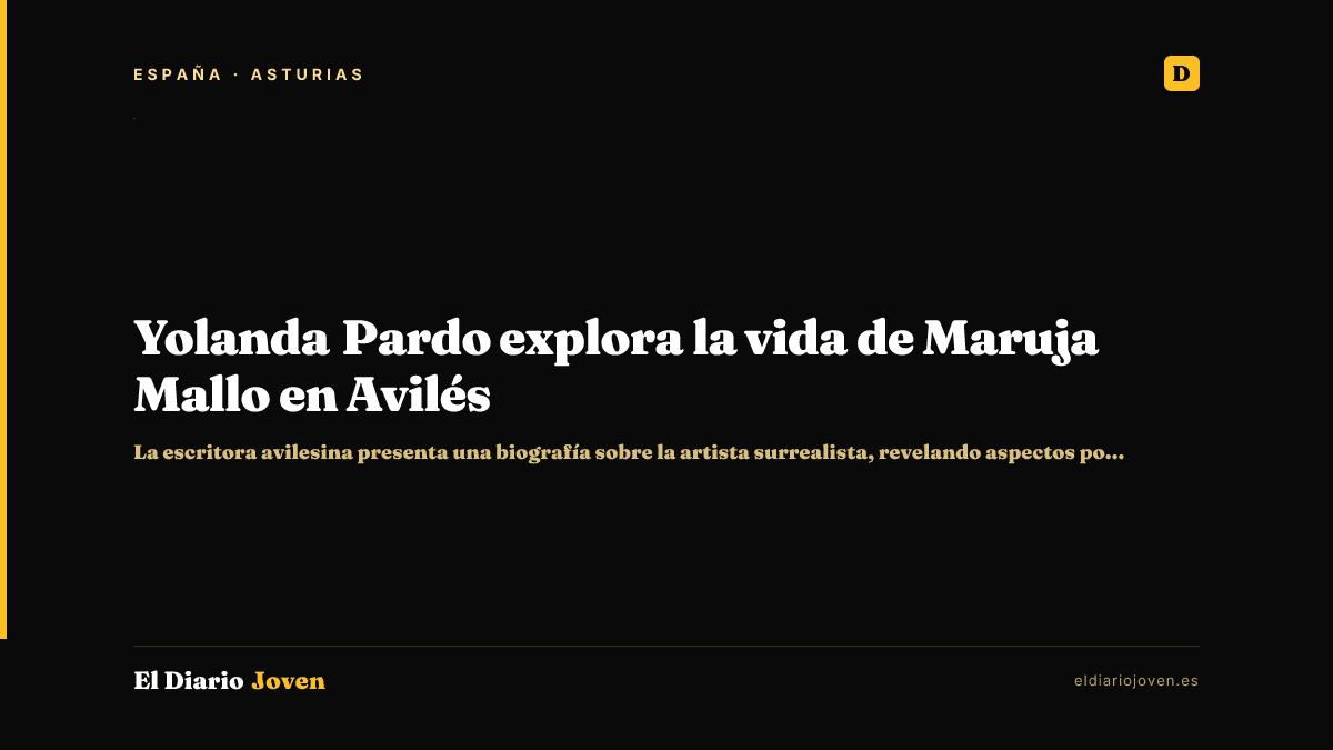 Yolanda Pardo explora la vida de Maruja Mallo en Avilés